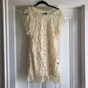J S Millenium Ivory Lace Dress M/L NWT